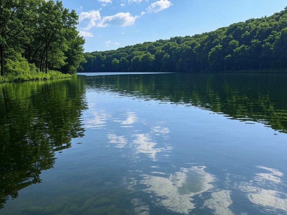 Photorealistic wildlife scene for Michigan DNR Offers Free Fishing Weekend June 8-9