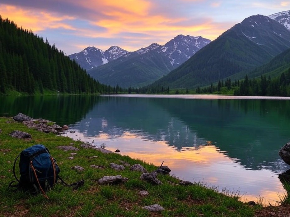 Photorealistic outdoor scene for Backpacking Bliss: Unpacking the Wild Appeal for 2025 Adventurers