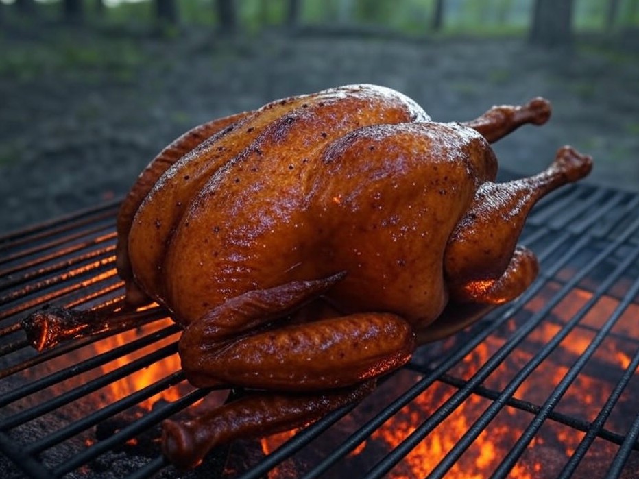 ORN Campfire Cookout: Grilled Wild Turkey with Honey BBQ Glaze: A Campfire Delight