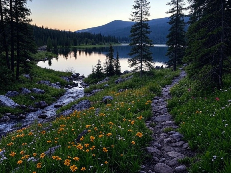 Photorealistic outdoor scene for Mastering the Wild: Navigation Tools Transforming Outdoor Adventures