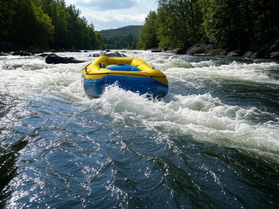 Photorealistic outdoor scene for Rushing Rapids: Why Rafting Captivates Outdoor Adventurers