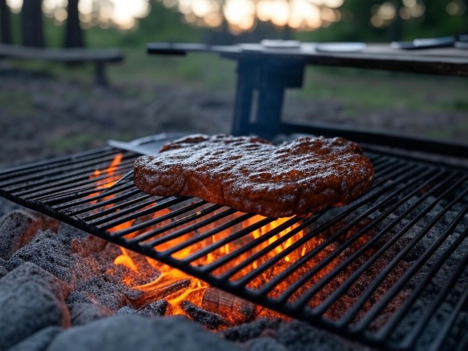 ORN Campfire Cookout: Smoky Campfire Grilled Bear Steak with Sweet BBQ Glaze