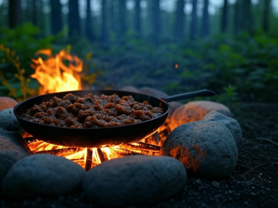 ORN Campfire Cookout: Smoky Wild Goose Jerky with Honey-Spice Glaze Over Campfire