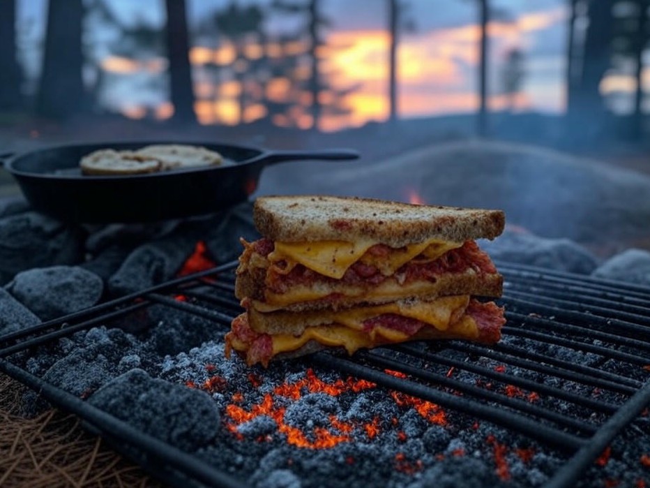 ORN Campfire Cookout: Toasty Campfire Reuben Delight with Smoky Rye Crunch