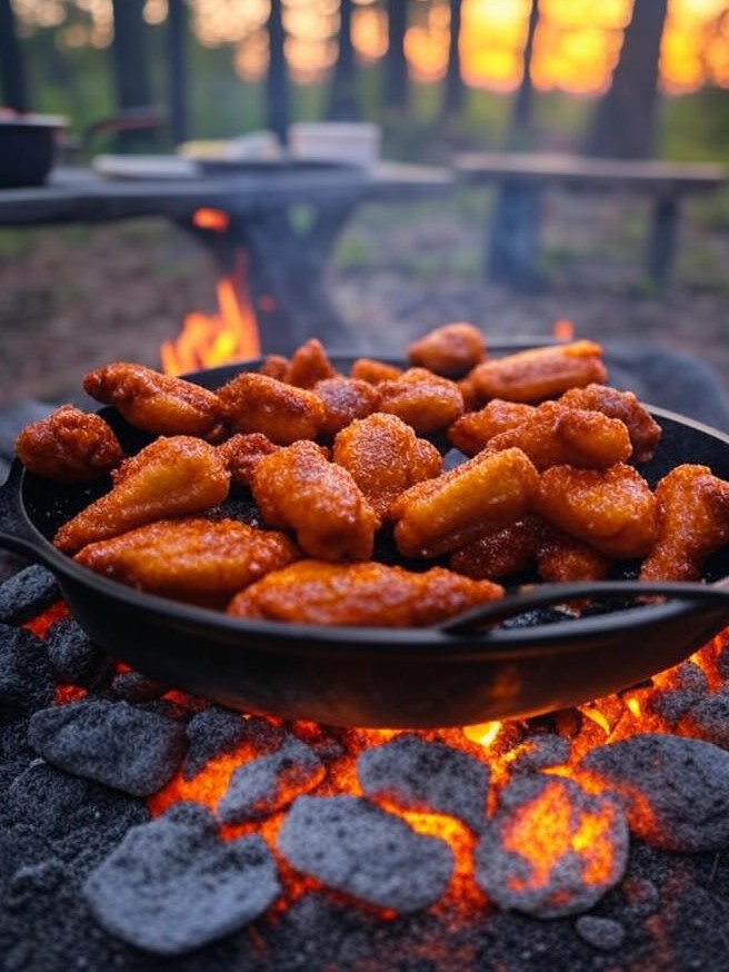 ORN Campfire Cookout: Campfire Hot Honey Wings: Spicy-Sweet Outdoor Bliss