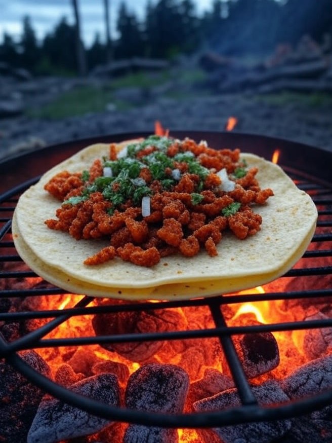 ORN Campfire Cookout: Sizzling Camp Tacos al Pastor: Fiery Outdoor Recipe for Wilderness Feasts