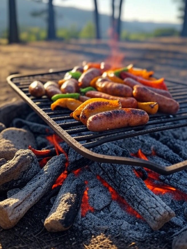 ORN Campfire Cookout: Sizzling Campfire Grilled Sausage and Peppers: Easy Outdoor Recipe
