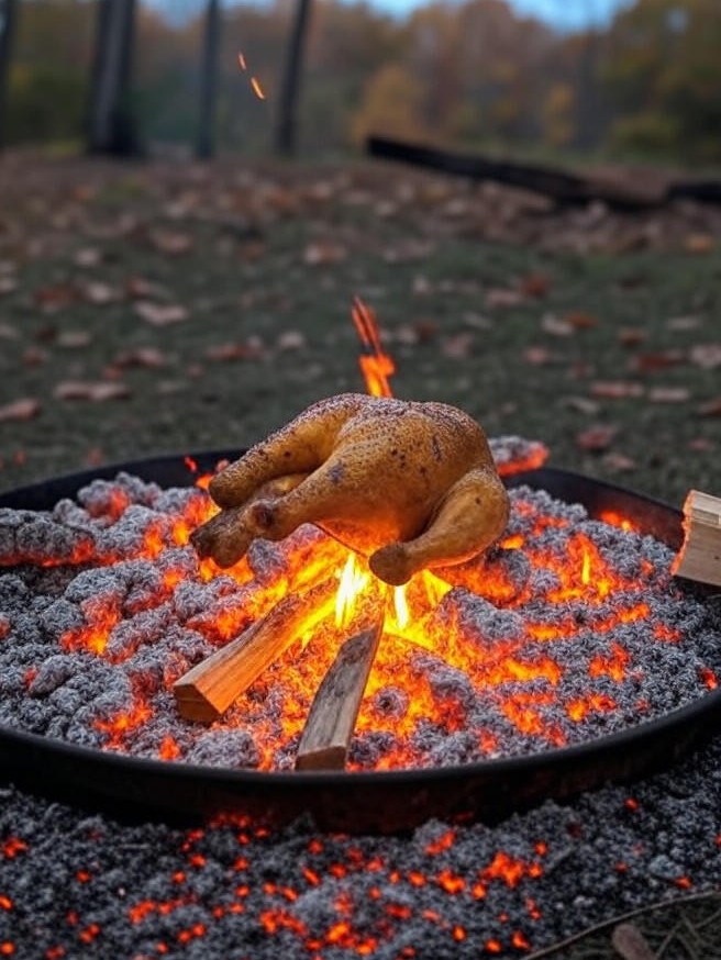 ORN Campfire Cookout: Sizzling Campfire Spit-Roasted Chicken: Juicy Outdoor Feast Recipe