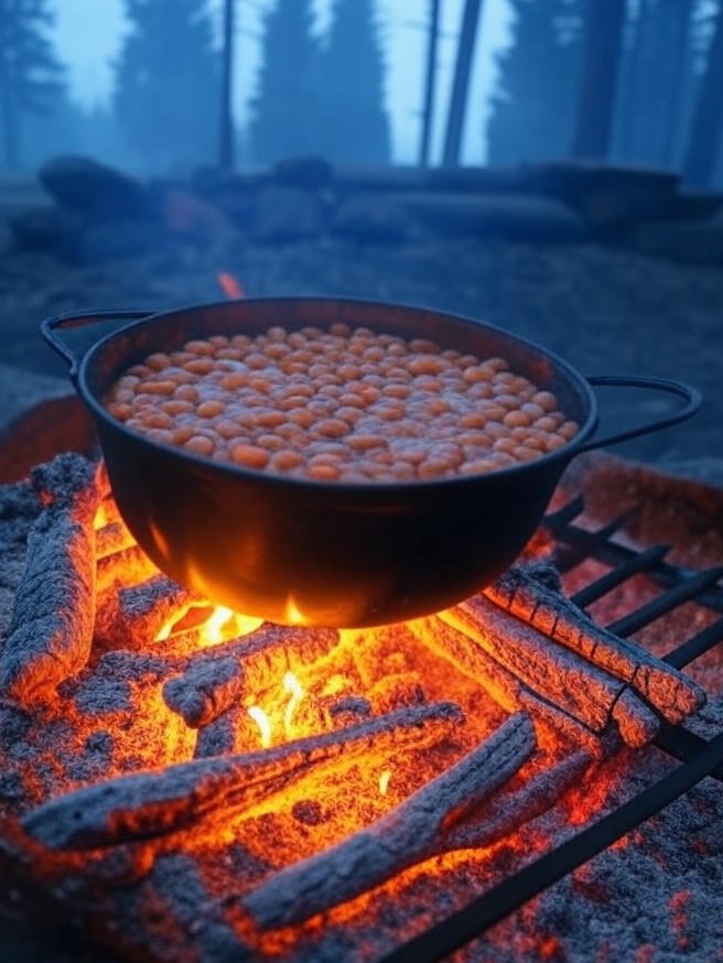 ORN Campfire Cookout: Smoky Dutch Oven Baked Beans: Hearty Campfire Recipe for Outdoor Feasts