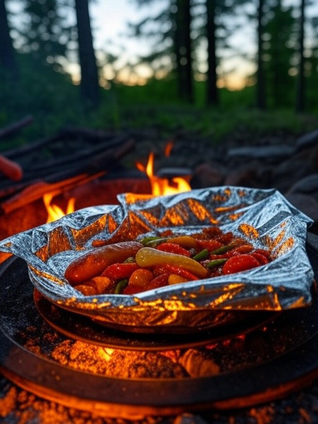 ORN Campfire Cookout: Sizzling Tinfoil Sausage and Peppers: Easy Campfire Recipe for Outdoor Flavor