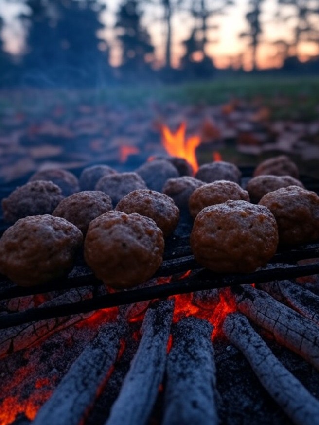 ORN Campfire Cookout: Sizzling Wild Boar Meatballs: Ultimate Campfire Recipe for Outdoor Feasts