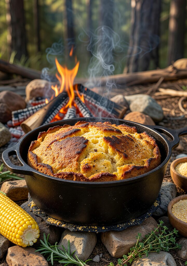 ORN Campfire Cookout: Golden Campfire Cornbread: Easy Dutch Oven Recipe for Outdoor Adventures