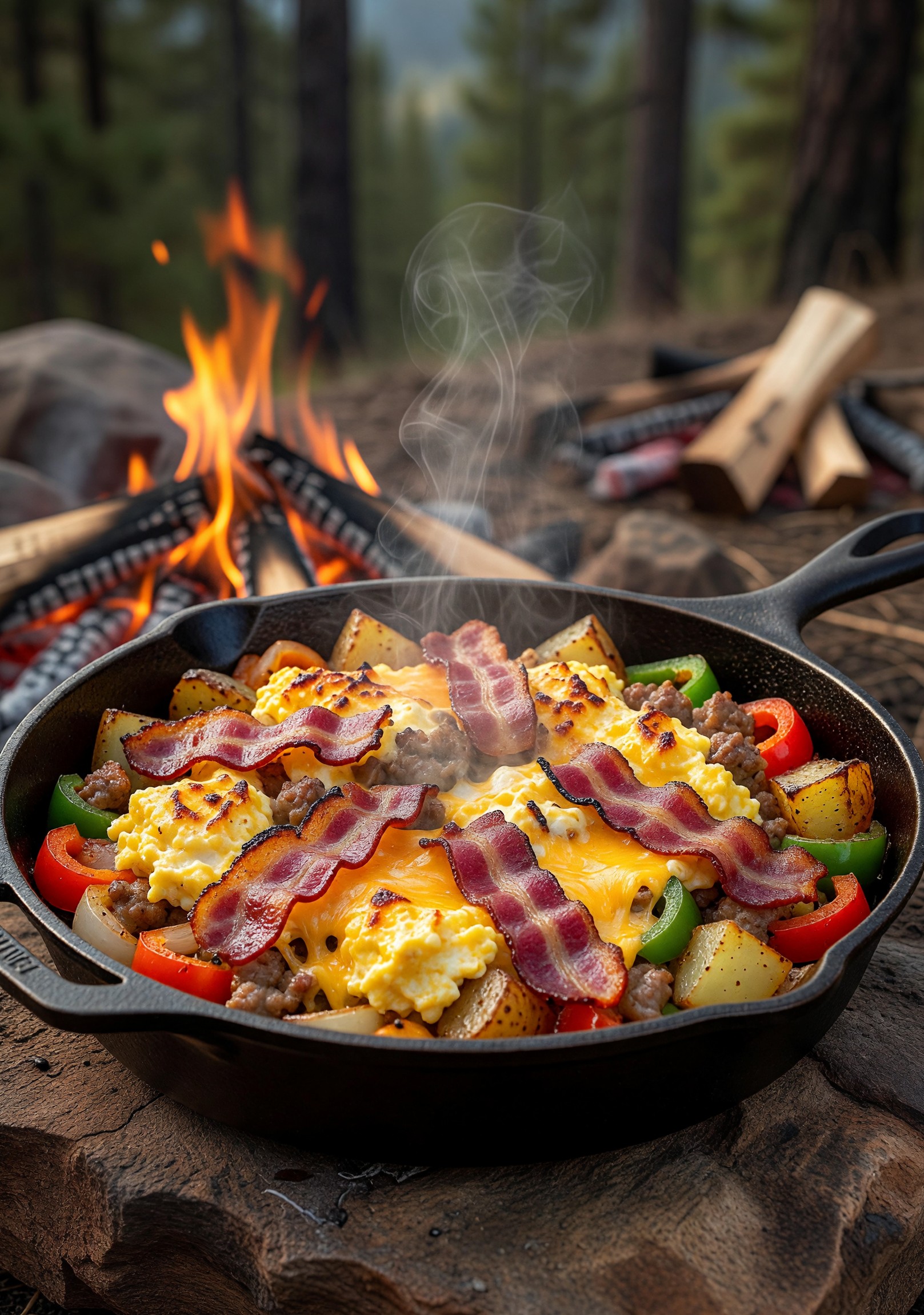 ORN Campfire Cookout: Hearty Camp Breakfast Skillet: Easy Campfire Recipe for Outdoor Mornings