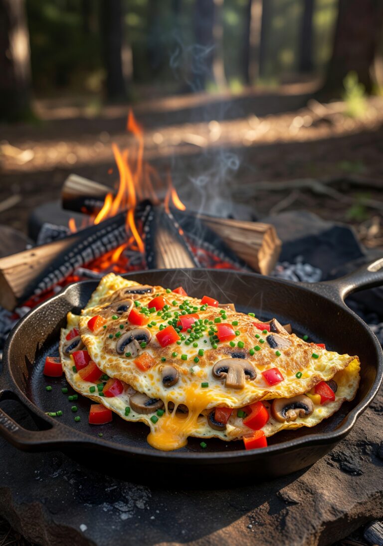 ORN Campfire Cookout: Sizzling Campfire Omelet: Fluffy Breakfast Over the Flames