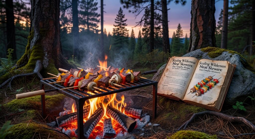 ORN Campfire Cookout: Sizzling Wilderness Meat Skewers: Easy Campfire Recipe for Outdoor Adventures