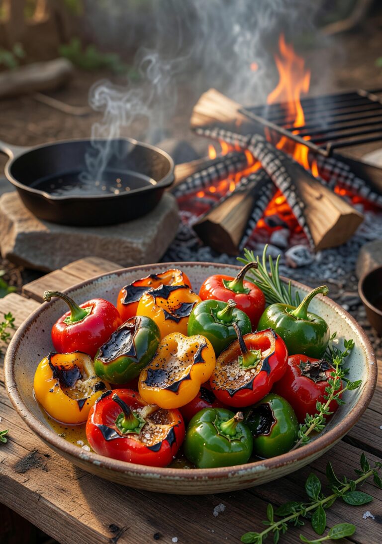 ORN Campfire Cookout: Smoky Fire-Roasted Peppers: Easy Campfire Recipe for Outdoor Flavor