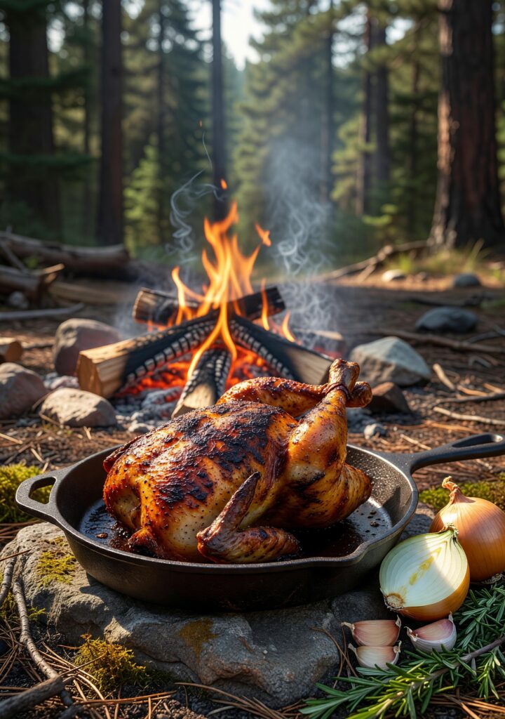 ORN Campfire Cookout: Campfire Beer Can Chicken: Smoky, Juicy Outdoor Recipe for Wilderness Feasts