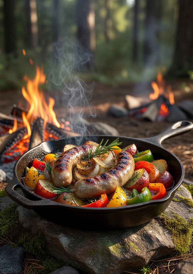 ORN Campfire Cookout: Sizzling Campfire Sausage Skillet: Hearty One-Pan Outdoor Feast