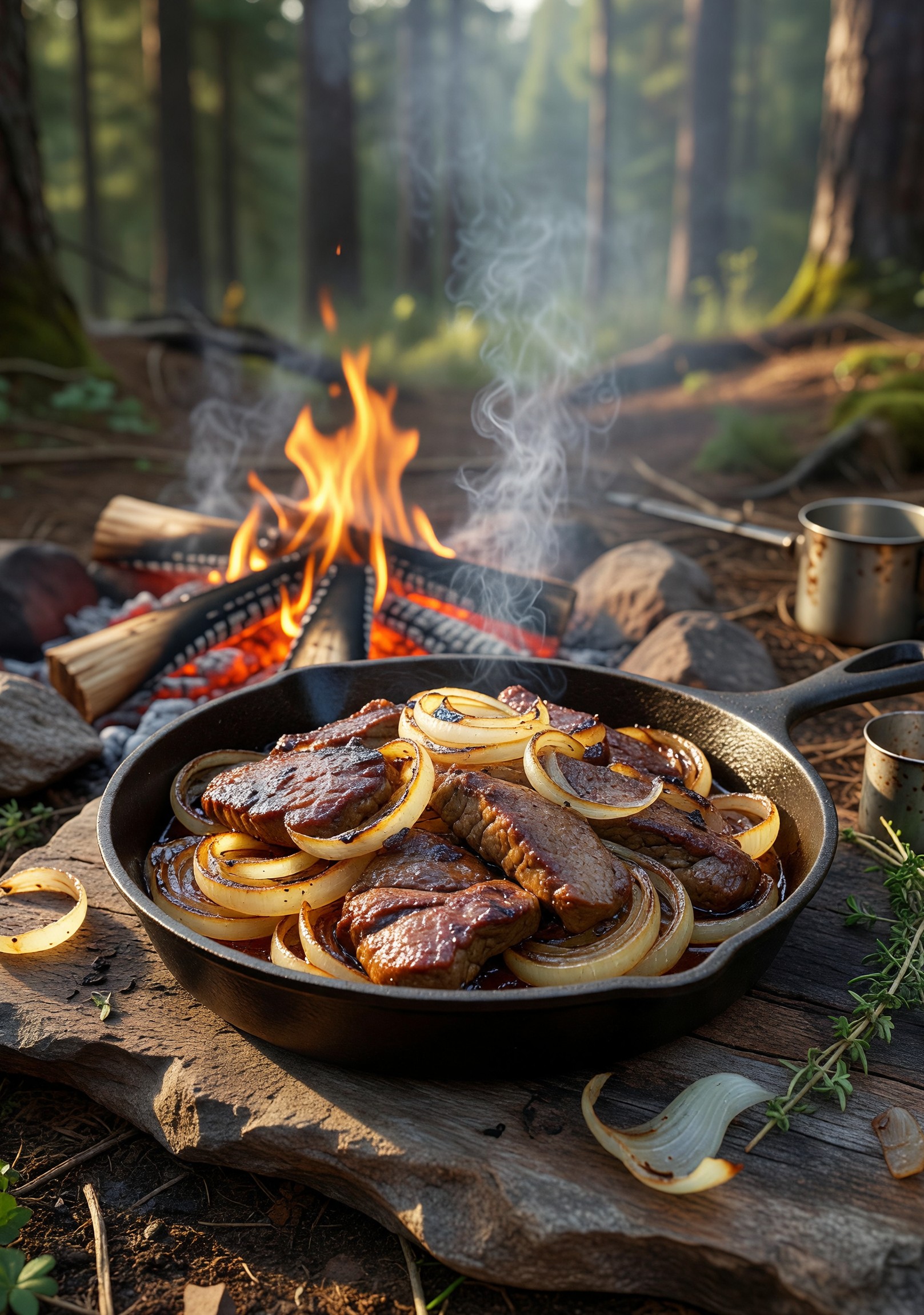 ORN Campfire Cookout: Sizzling Game Liver and Onions: Campfire Recipe for Wild Hunters
