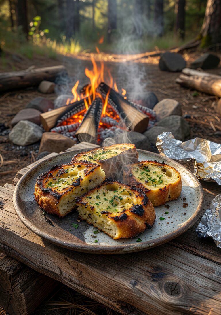 ORN Campfire Cookout: Smoky Foil-Baked Garlic Bread: Easy Campfire Recipe for Outdoor Feasts